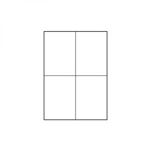 Obrázok pre výrobcu Logo etikety 105mm x 148mm, A4, matné, biele, 4 etikety, 140g/m2, balené po 25 ks, pre atramentové a laserové tlačiarne