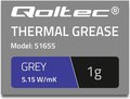Obrázok pre výrobcu Qoltec teplovodivá pasta 5.15W/m-K | 1g | grey
