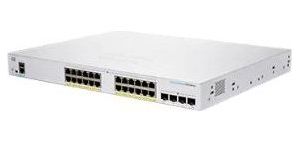 Obrázok pre výrobcu Cisco switch CBS250-24P-4X (24xGbE,4xSFP+,24xPoE+,195W,fanless) - REFRESH