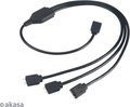 Obrázok pre výrobcu AKASA rozbočovač pro RGB LED pásky / AK-CBLD07-50BK / 1x female / 3x male / 50cm / černý