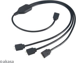 Obrázok pre výrobcu AKASA rozbočovač pro RGB LED pásky / AK-CBLD07-50BK / 1x female / 3x male / 50cm / černý