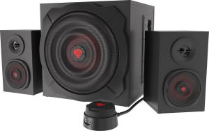 Obrázok pre výrobcu Reproduktory 2.1 60W GENESIS HELIUM 610BT, drátové + bezdrátové připojení Bluetooth, dřevo