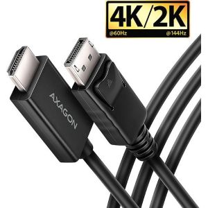 Obrázok pre výrobcu AXAGON RVD-HI20C2, DisplayPort -> HDMI 2.0b redukce / kabel 1.8m, 4K/60Hz
