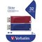 Obrázok pre výrobcu Verbatim USB flash disk, USB 2.0, 32GB, Slider, červený, modrý, USB A, s výsuvným konektorom, 2 ks