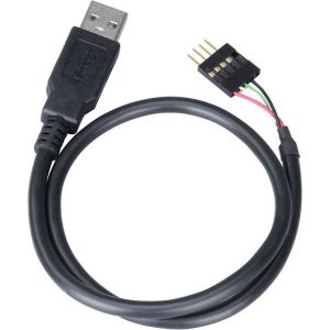 Obrázok pre výrobcu AKASA kábel interný USB na externý USB (typ - M), USB 2.0, 40cm