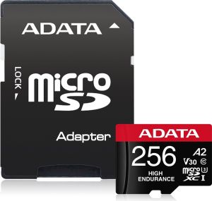 Obrázok pre výrobcu Adata High Endurance Micro SD /256GB/UHS-I U3 / Class 10/+ Adaptér