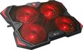 Obrázok pre výrobcu Chladící podložka C-TECH Zefyros (GCP-01R), casual gaming, 17,3", červené podsvícení, regulace otáče