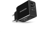 Obrázok pre výrobcu AXAGON ACU-DS16, SMART nabíječka do sítě, 2x USB výstup 5V/2.2A + 5V/1A, 16W