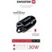 Obrázok pre výrobcu Adaptér do auta SWISSTEN 30W, 2 porty, USB-C, USB-A, USB Supercharge