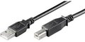 Obrázok pre výrobcu PremiumCord Kabel USB 2.0, A-B, 1m se zahnutým USB-B konektorem 90°