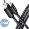 Obrázok pre výrobcu AXAGON BUMM-AM15AB, HQ kabel Micro USB <-> USB-A, 1.5m, USB 2.0, 2.4A, ALU, oplet, černý