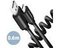Obrázok pre výrobcu AXAGON BUCM-AM10TB Twister cable USB-C <-> USB-A, 0,6m, USB 2.0, 2.4A, ALU, PVC, Black