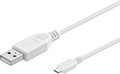 Obrázok pre výrobcu PremiumCord Kabel micro USB 2.0, A-B 1m, bílá