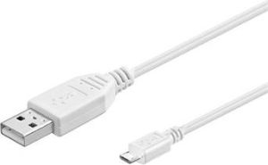 Obrázok pre výrobcu PremiumCord Kabel micro USB 2.0, A-B 1m, bílá