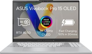 Obrázok pre výrobcu ASUS Vivobook Pro 15 OLED N6506CU-OLED013X /U9-285H/15,6" 2880x1620/ 24GB/2TB SSD/RTX 4050/W11P/Silver