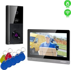 Obrázok pre výrobcu EVOLVEO DoorPhone AHD10, Sada domácího WiFi videotelefonu s ovládáním dveří a RFID, černo stříbrný 1