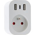 Obrázok pre výrobcu IMMAX NEO SMART chytrá vnitřní zásuvka s kolíkem (typ E)/ 16A/ 2x USB/ 1x USB-C/ Zigbee/ LIDL/ TUYA