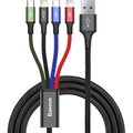 Obrázok pre výrobcu Baseus datový kabel 4v1 microUSB+USB-C+2xLightning 1,2m 3,5A černý