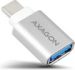 Obrázok pre výrobcu AXAGON RUCM-AFA, USB 3.0 Type-C Male > Type-A Female ALU redukce