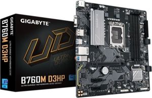 Obrázok pre výrobcu GIGABYTE MB Sc LGA1700 B760M D3HP, Intel B760, 4xDDR5, 1xDP, 1xHDMI, 1xVGA, mATX