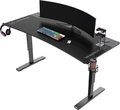 Obrázok pre výrobcu ULTRADESK Herný stôl Ultradesk CRUISER BLACK, 160x70 cm, 66-82 cm, držiak slúchadiel, 3 otvory pre káble, výškovo nastaviteľný, s