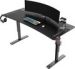 Obrázok pre výrobcu ULTRADESK Herný stôl Ultradesk CRUISER BLACK, 160x70 cm, 66-82 cm, držiak slúchadiel, 3 otvory pre káble, výškovo nastaviteľný, s