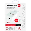 Obrázok pre výrobcu Swissten Síťový Adaptér Smart Ic 1X Usb 1A Power + Datový Kabel Usb / Type C 1,2 M Bílý