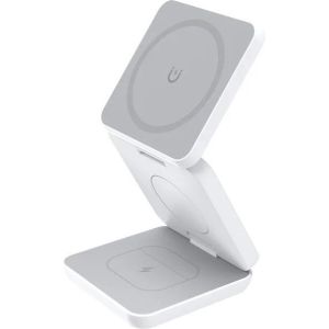 Obrázok pre výrobcu 1stCOOL bezdrátová skládací QI nabíječka 3v1, MagSafe, USB-C, bílá