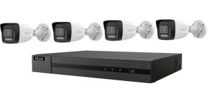 Obrázok pre výrobcu HiLook Powered by HIKVISION/ Smart Hybrid Light KIT/ 1x NVR-104MH-C/4P(D)/ 4x IPC-B140HA-LU