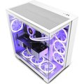 Obrázok pre výrobcu NZXT skříň H9 Flow dvoukomorová ATX / 4x120mm fan / až 10xfan / perforovaný top / proskl. bočnice, front / bílá