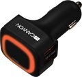 Obrázok pre výrobcu Canyon CNE-CCA05B, univerzálna autonabíjačka, 4x USB, výstup 5V/4.8A, inteligentná technológia nabíjania, podsvietenie