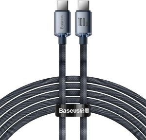 Obrázok pre výrobcu Baseus CAJY000701 Crystal Shine Series Datový Kabel USB-C - USB-C 100W 2m Black