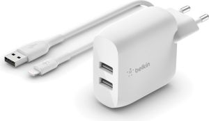 Obrázok pre výrobcu BELKIN Dual USB-A nabíječka, 24W + Lightning kabel
