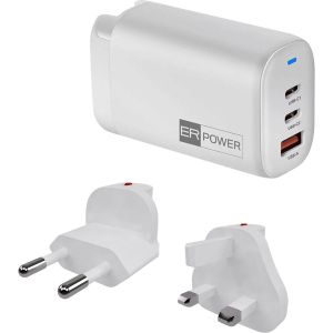 Obrázok pre výrobcu ER PW 65W GaN síťový adaptér 2xUSB-C PD/USB-A bílý