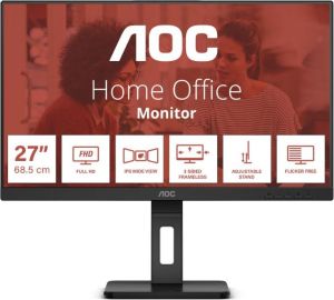 Obrázok pre výrobcu AOC MT IPS LCD WLED 27" 27E3QAF - IPS panel, 1920x1080, D-Sub, HDMI, DP, repro, pivot