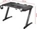Obrázok pre výrobcu ULTRADESK Herný stôl ROCKET BLACK, 128x68 cm, 78 cm, s XL podložkou pod myš, držiak slúchadiel aj nápojov, DOPREDAJ