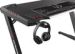 Obrázok pre výrobcu ULTRADESK Herný stôl ROCKET BLACK, 128x68 cm, 78 cm, s XL podložkou pod myš, držiak slúchadiel aj nápojov, DOPREDAJ