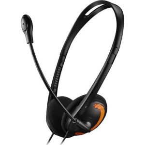 Obrázok pre výrobcu Canyon CNS-CHS01BO, PC Headset, 2 x 3.5mm mini-jack, slúchadla s mikrofónom, ovládanie na kábli, 1.8m, čierno - oranžové