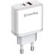 Obrázok pre výrobcu COLORWAY 1x USB a 1x USB-C/ síťová nabíječka/ 45W/ 100V-240V/ Bílá
