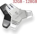 Obrázok pre výrobcu Viking USB Flash disk 3.0 4v1 s koncovkou Lightning/Micro USB/USB/USB-C, 64 GB, černá