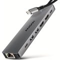 Obrázok pre výrobcu AXAGON HMC-7HX2, USB 5Gbps hub, 2x USB-A, USB-C, 2x HDMI 4k/60Hz, RJ-45 GLAN, PD 100W, kabel 15cm