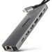 Obrázok pre výrobcu AXAGON HMC-7HX2, USB 5Gbps hub, 2x USB-A, USB-C, 2x HDMI 4k/60Hz, RJ-45 GLAN, PD 100W, kabel 15cm