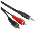 Obrázok pre výrobcu PremiumCord Kabel audio 3,5mm Jack - 2x Cinch 3m (M/M, stereo)
