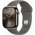 Obrázok pre výrobcu Apple Watch Series 10 GPS + Cellular 46mm Natural Titanium Case with Stone Grey Sport Band - M/L