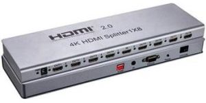 Obrázok pre výrobcu PremiumCord HDMI 2.0 splitter 1-8 portů, 4K x 2K/60Hz, FULL HD, 3D, repeater v setu