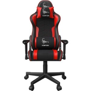 Obrázok pre výrobcu Gembird herní židle Scorpion černá/červená mesh-red skin