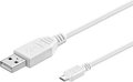 Obrázok pre výrobcu PremiumCord Kabel micro USB 2.0, A-B 20cm, bílá