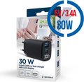 Obrázok pre výrobcu GEMBIRD Nabíjačka, USB/USB-C, 30W, čierna