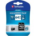 Obrázok pre výrobcu VERBATIM Premium U1 Micro SecureDigital SDXC 64GB+ adaptér