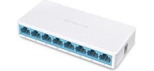 Obrázok pre výrobcu MERCUSYS MS108, 8-port 10/100M mini Desktop Switch, 8 10/100M RJ45 ports, Plastic case
